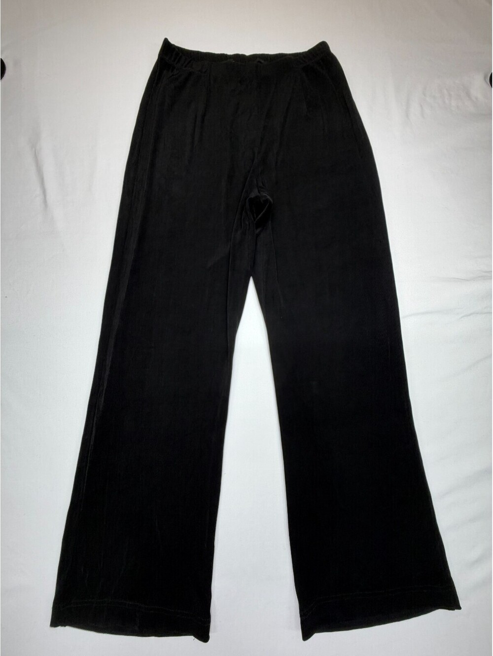 Coldwater Creek Women’s Pants Wide Leg Pull On High Rise Solid Size S Black
